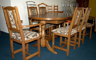 Pácolt tölgyfa garnitúra Zala székkel, Európa asztallal - Bianka Bútor, Sárvár